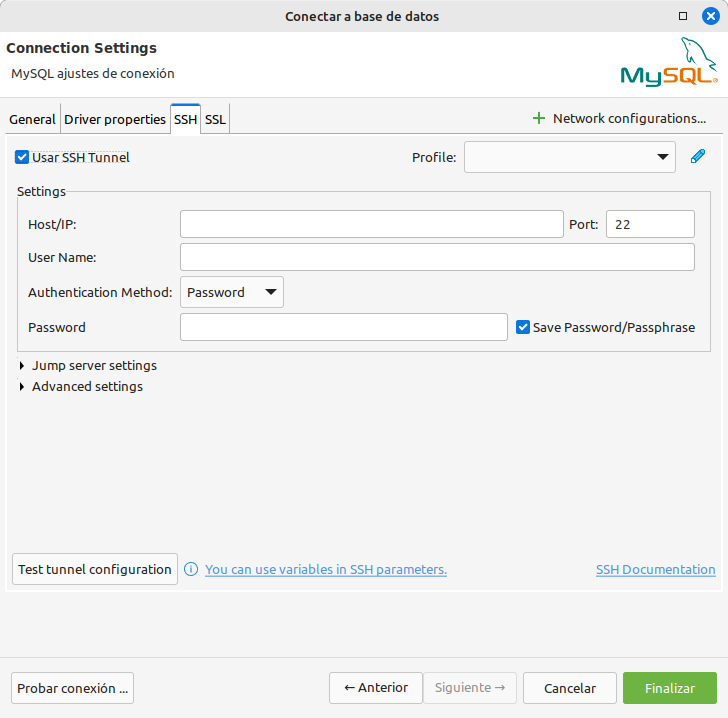 Configuración. Paso 4-1