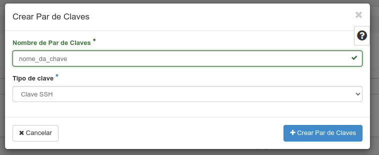 OpenStack. Chaves SSH