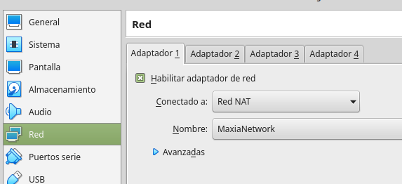 Configuración dentro de la máquina virtual